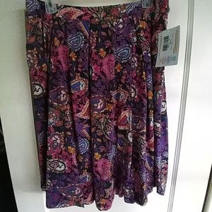 Paisley kneelength Skirt w Pockets Lularoe Madison